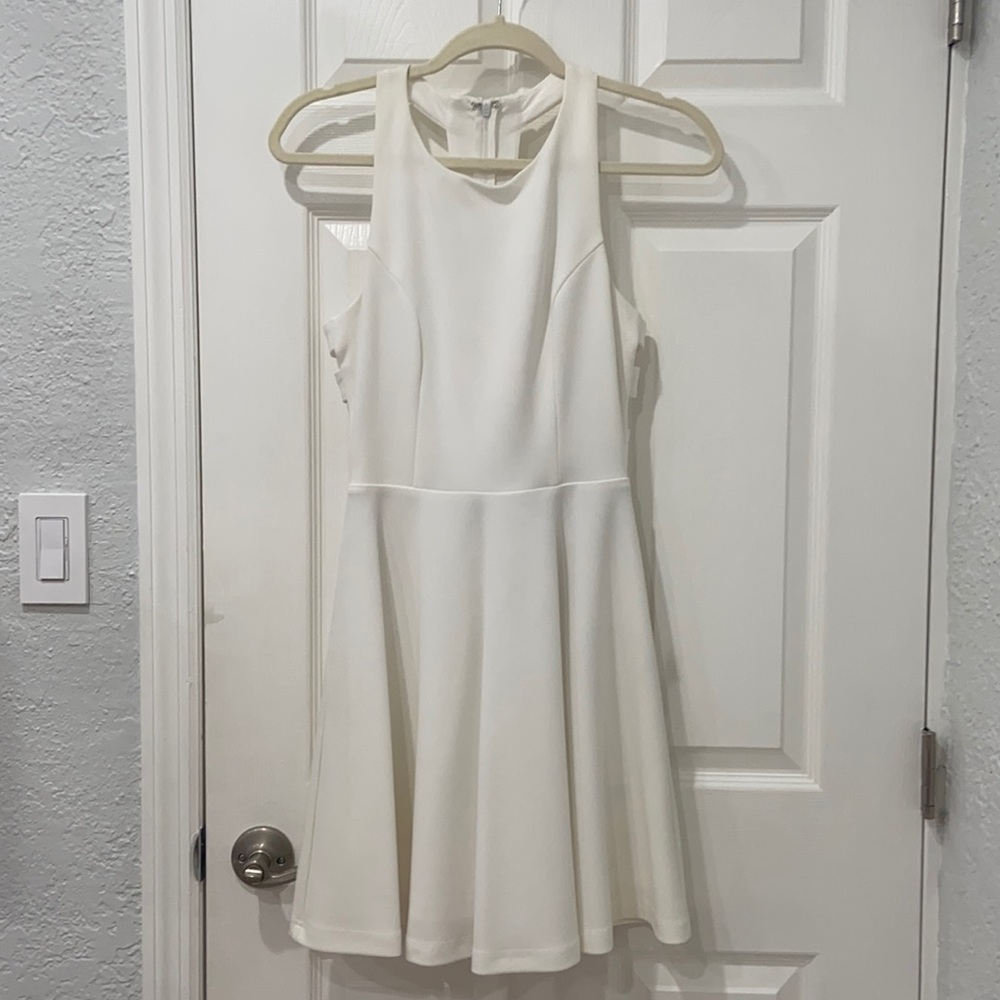 White backless dress